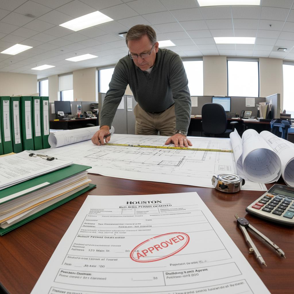 Reviewing drawings and permit documentation