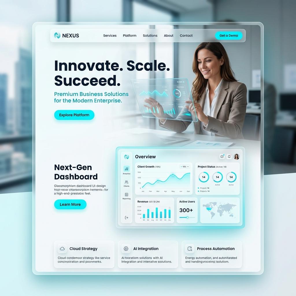 Digital website design concept