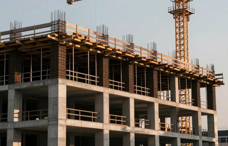 Reinforced concrete building under construction